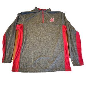 WSU Cougars Men's Colosseum Thermal 1/4 Zip Pullover Jacket Large Lightweight
